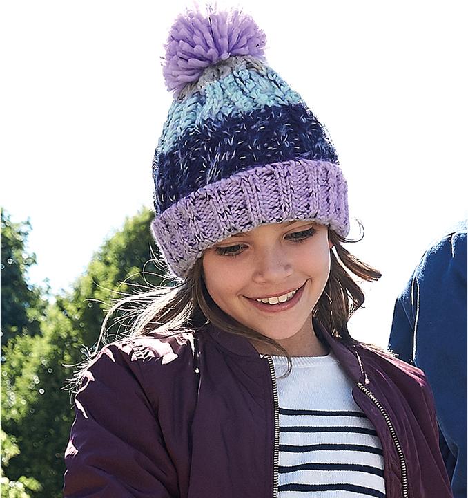 Actual product image Beechfield Junior corkscrew bobble hat (One size)