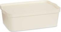 Immagine prodotto Kipit cassetta di plastica con coperchio 14l crema (14 l)