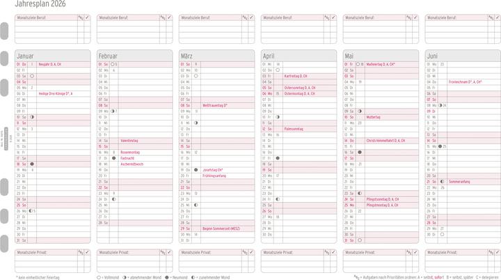 Actual product image Chronoplan Annual plan (A5, German)