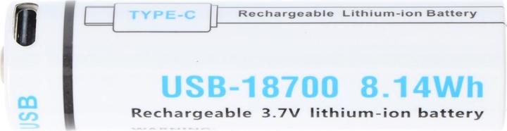 Produktbild AccuCell Rundzelle 18650, Li-ion, 3,7V, 2200mAh, 8,1Wh, mit USB-C Charging Port (1 Stk., 2200 mAh)