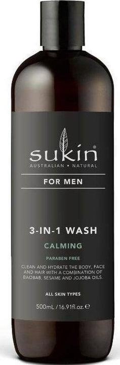Produktbild Sukin FOR MEN Soothing body and hair wash gel for men 3 in 1, 500 ml (500 ml)