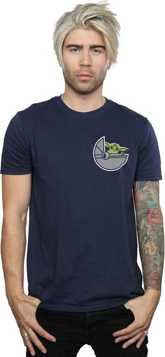 Actual product image Star Wars Mens The Mandalorian The Child Profile Breast Print T-Shirt (3XL)