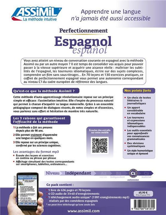 Actual product image Perfectionnement espagnol, B2-C1 : super pack (French, Tarradas-Agea David, 2022)