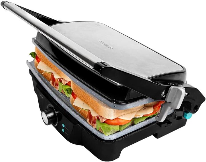 Image du produit Cecotec Grill électrique Rock'n Grill 1500 Stone Ceramic Mix&Grill (Noir/Gris)