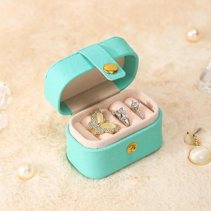 Immagine prodotto Only-Bags.Store Mini Borsa portatile per la conservazione dei gioielli da viaggio Semplice anello in pelle Collana