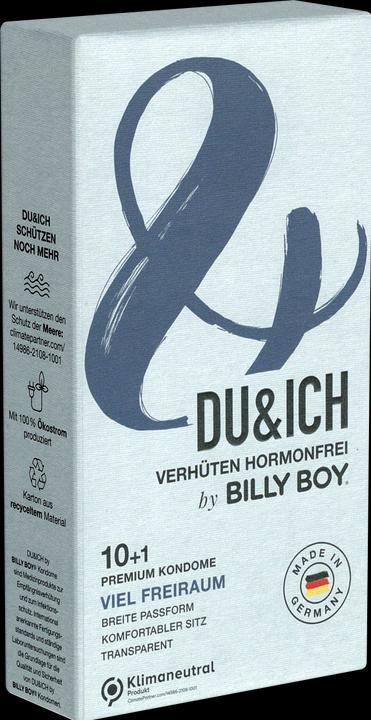 Produktbild Billyboy Billy Boy «Du & Ich: Viel Freiraum» 10 + 1 Premium-Kondome für hormonfreie Verhütung (11 Stk.)