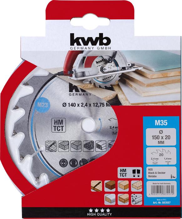 Immagine prodotto kwb Lama circolare HM Medium Ø 150x20 Z20