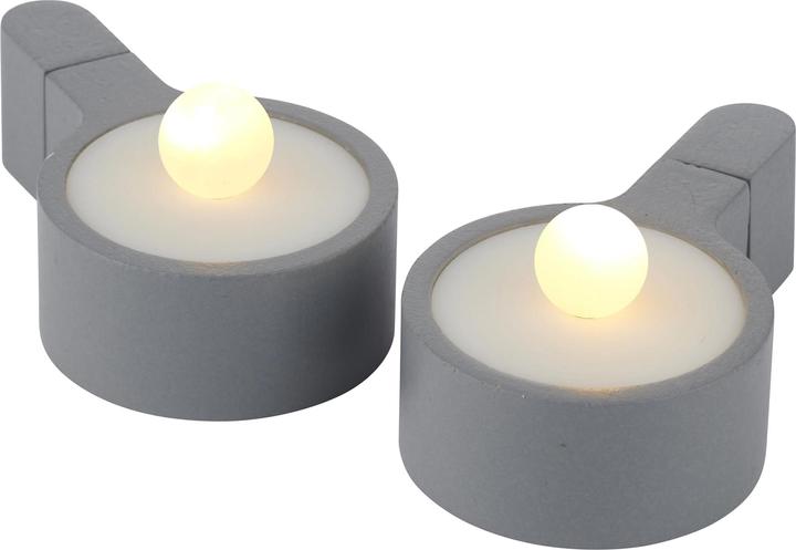 Sirius LED tea lights Amalia 2 pieces, Gray (2 x)