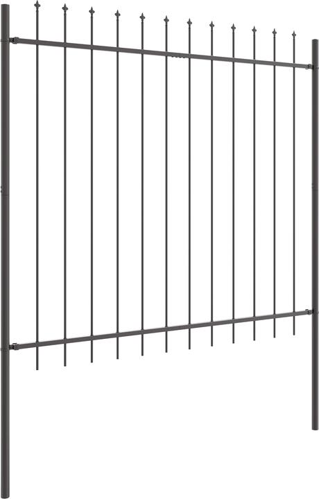 Image du produit VidaXL Clôture de jardin avec toit pointu Gris 1,7x1,5 m Acier