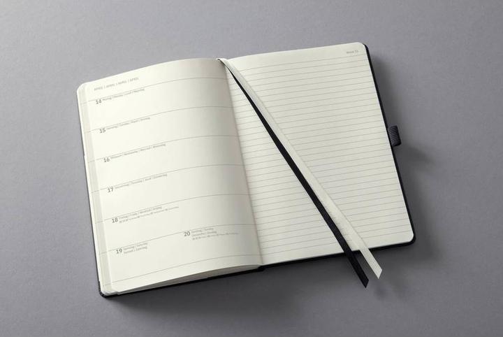 Actual product image Sigel Weekly note calendar 2025 C2514 1W/1S black 21.3x14.8cm (German)