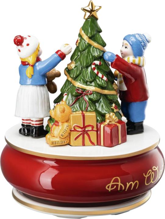 Actual product image Hutschenreuther Music box Christmas carols The lights are burning on the Christmas tree D.14 cm