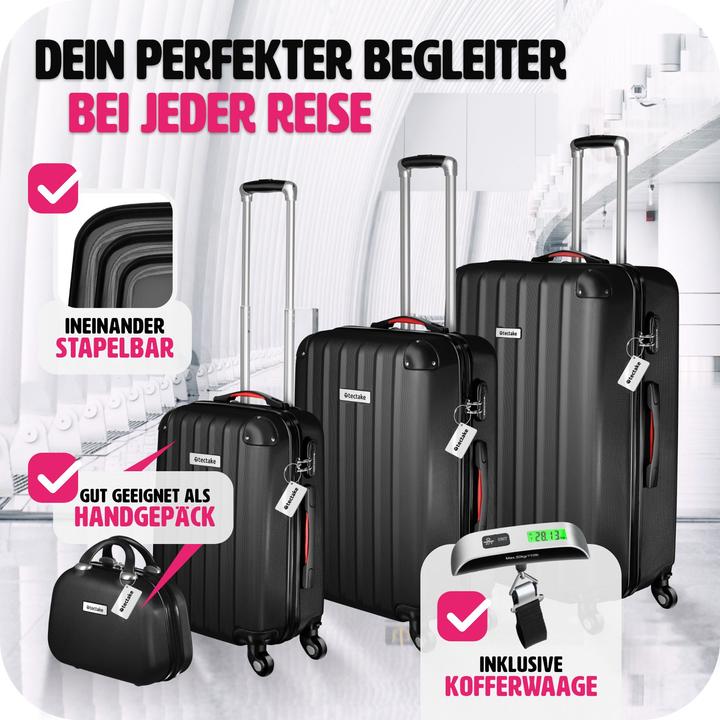 Produktbild tectake Cleo 4-tlg. mit Kofferwaage (95 l, L (90 - 115l))