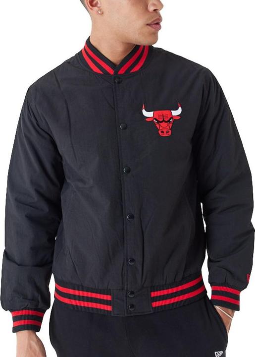 New Era College Bomber Jacket - BACKPRINT Chicago Bulls - L (L)