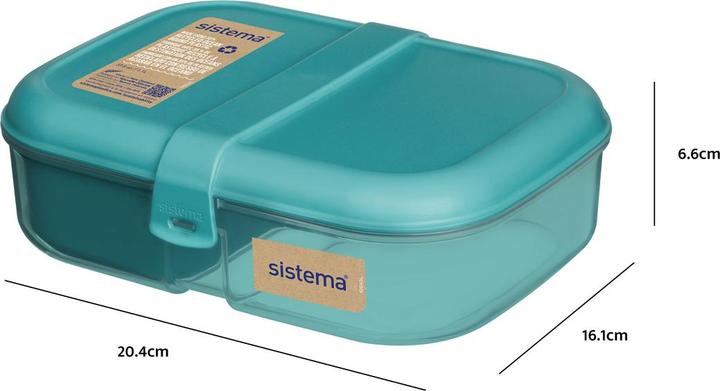 Actual product image Sistema Lunchbox Ribbon recycled PP 1.1 l assorted