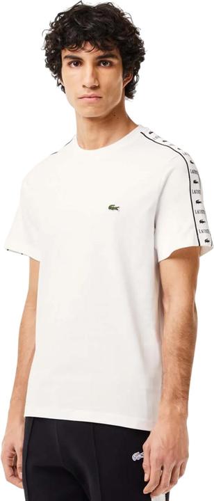 Actual product image Lacoste Mens Logo Strip Cotton Jersey T-Shirt (S)