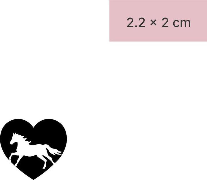 Image du produit minink Tatouage temporaire - Cheval et coeur