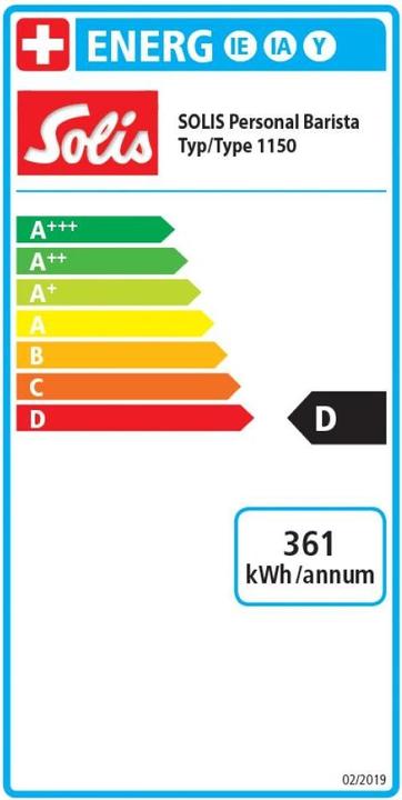 Energie-Label Solis Personal Barista