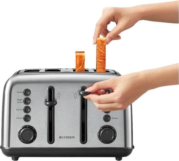 Image du produit Buydeem Toster 4 Slice Toaster, model DT640E, color Stainless Stell, EU (Prise UE)