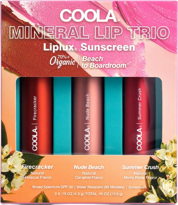 Produktbild Coola Suncare Liplux Organic Tinted Mineral Lip Sunscreen Trio