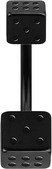 Produktbild Star Piercing Banane schwarz mit zwei Würfel (ohne Messing, Chirurgenstahl 316L)
