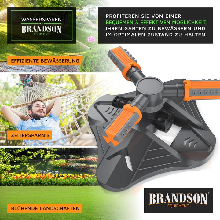 Actual product image Brandson Circular sprinkler, 360° lawn sprinkler, 3 arm, garden sprinkler, irrigation system, Gardena (Circular sprinkler)