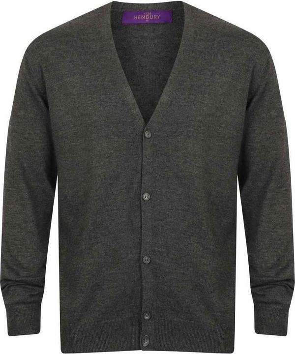 Henbury BaumwollAcryl VAusschnitt Strickjacke