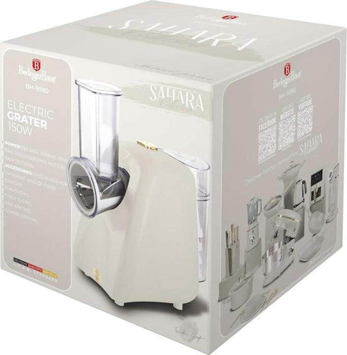 Produktbild BerlingerHaus Elektrische Küchenreibe mit 5 Aufsätzen, 150 Watt