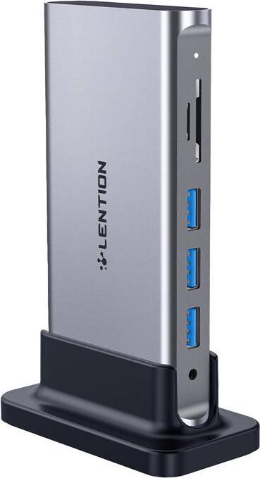 Produktbild Lention docking station AV USB-C gray (USB-C, 11 Ports)