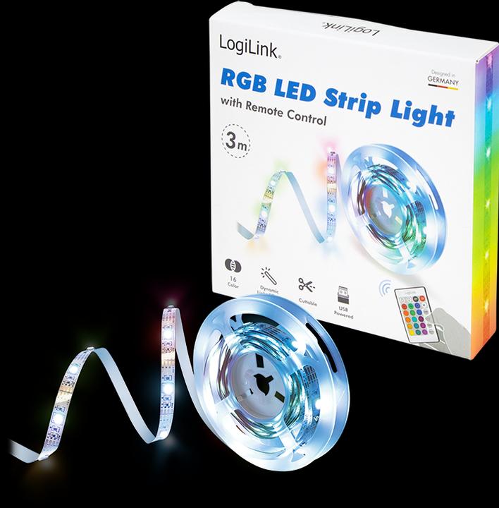 Produktbild LogiLink LED-Band (RGB, 300 cm, Indoor)