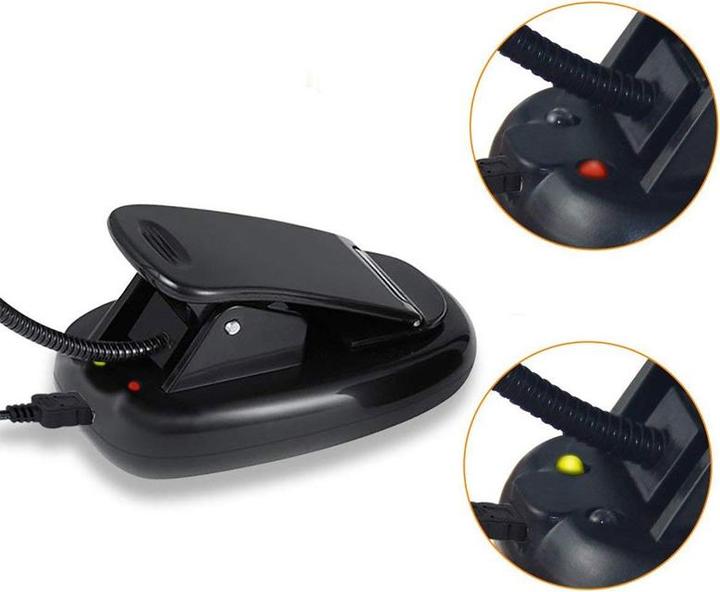 Produktbild Werkstein Mini LED Leselampe biegbar Schwanenhals mit Clip Halterung