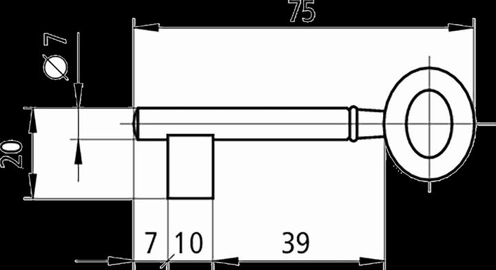 Image du produit Schänis Clé pour serrure à mortaiser 1020 INTRO 7362 (Serrure à mortaise)