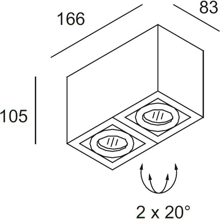 Produktbild Egger Licht Light Box 2-flammig Deckenstrahler