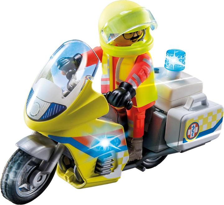 Immagine prodotto Playmobil Moto del medico di emergenza con luce lampeggiante (71205, Playmobil City Life)