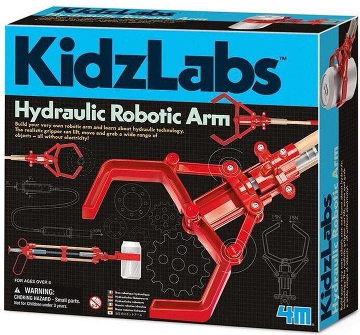 Actual product image 4M Kidzlabs: hydraulic arm 38cm (geassembleerd)