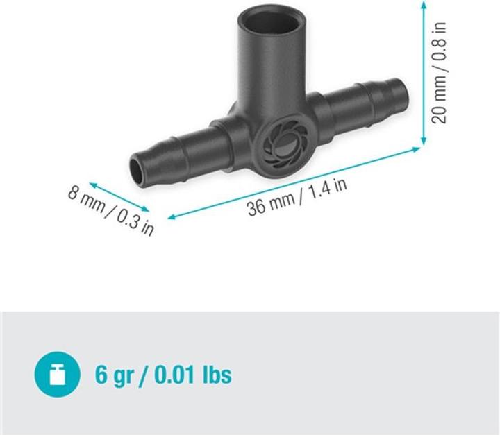 Actual product image Gardena Micro-Drip-System T-piece for spray nozzles (Drip irrigation connector + branch)