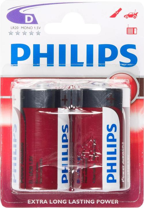 Actual product image Philips Power Alkaline (2 pcs., D)
