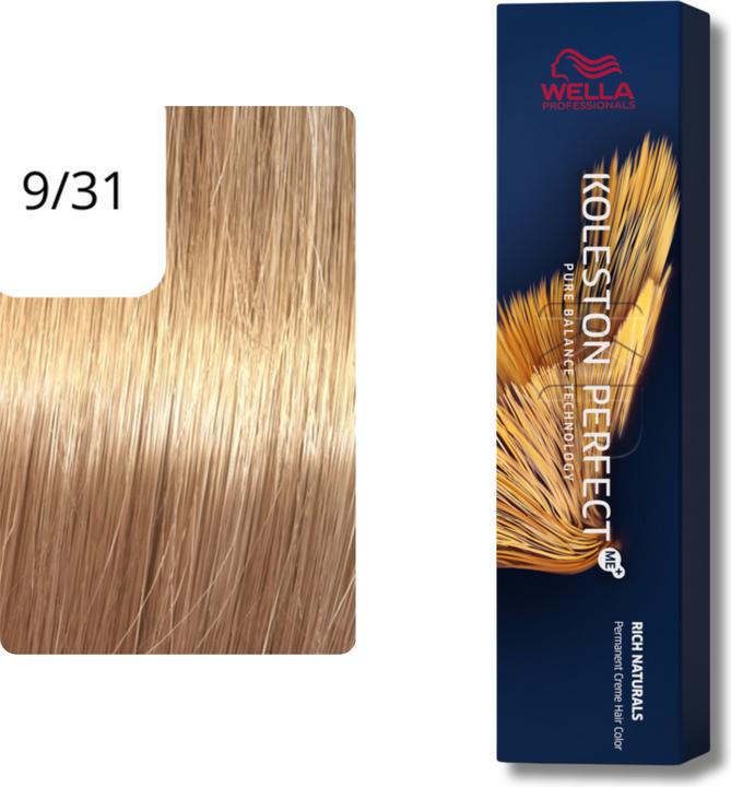 Actual product image Wella Koleston Perfect Me+ (9/31 Light Blond Gold Ash)