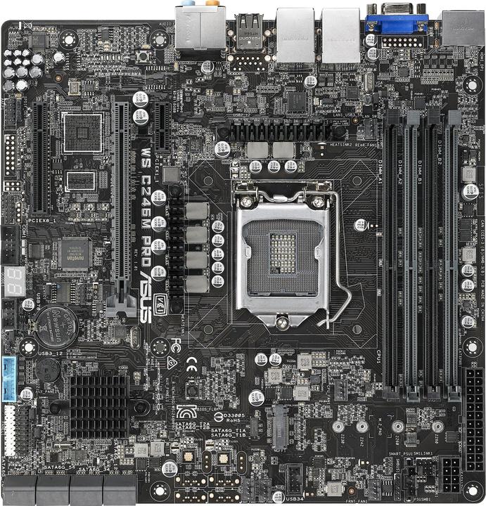 Actual product image ASUS C246M PRO (LGA 1151, Intel C246, mATX)