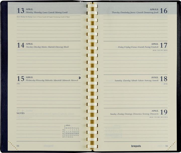 Actual product image Brepols Agenda Interplan Cube 2025 26.3.1487 1W/2S ass. ML 9x16cm (9 x 16 cm, Dutch)