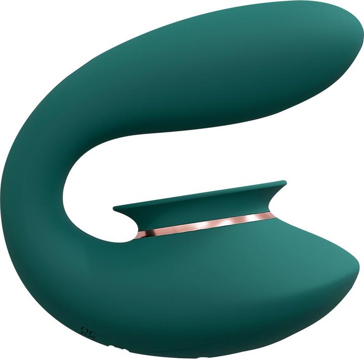 Innovation Twitch 3 - Rechargeable Vibrator & Suction - Silicone - 10 Speed - Forest Green