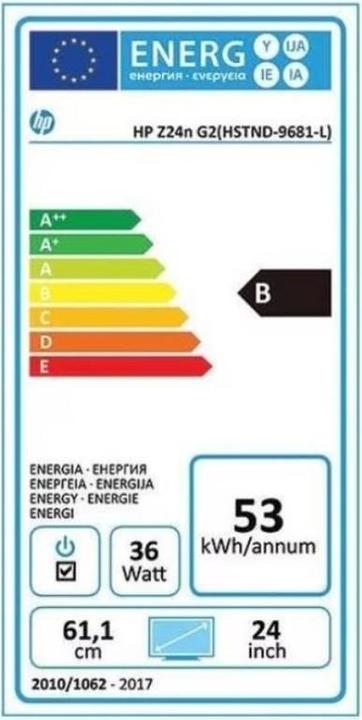 Energie-Label Auctionline.ch HP Z24n G2 (24", 1920 x 1200 Pixel)