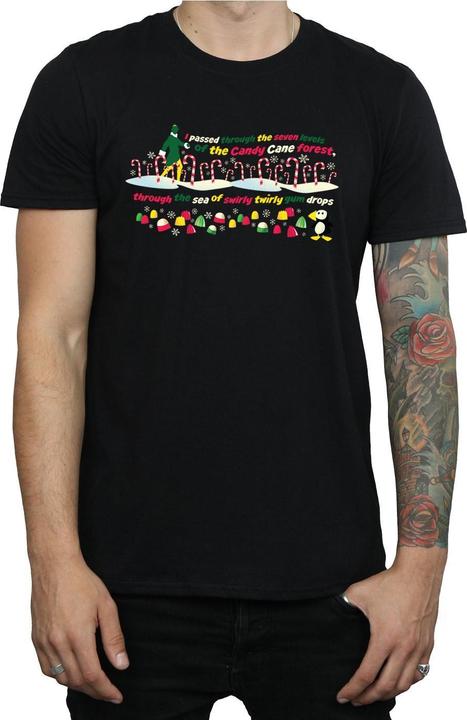 Actual product image Elf Mens Candy Cane Forest T-Shirt (XL)