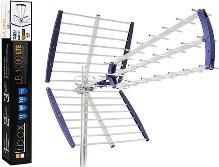 Actual product image Libox LB1000 Outdoor Antenna 16.5 dB Type F (Parabolic antenna, 16.50 dB, DVB-T / -T2)