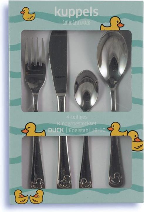 Produktbild Kuppels DUCK Kinderbesteckset 4-teilig, hochglanzpoliert, für 1 Person