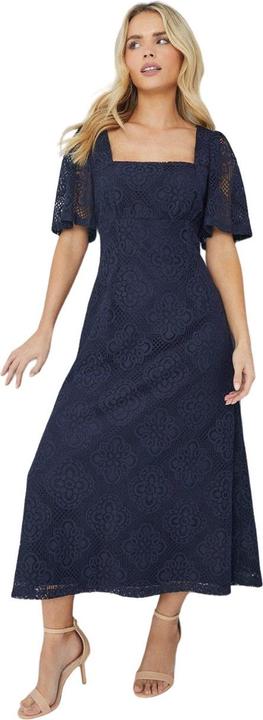 Actual product image Dorothy Perkins Womens/Ladies Lace Square Neck Petite Midi Dress (36 D)