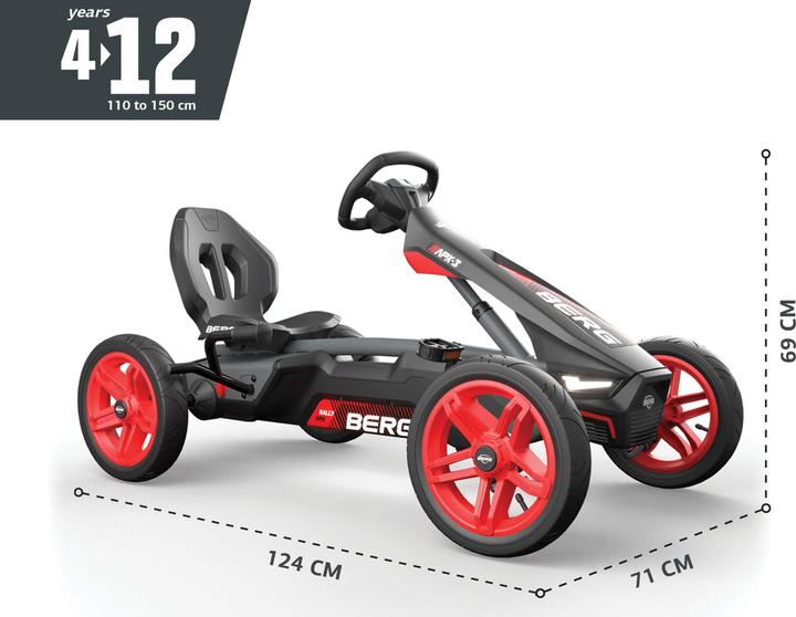 Actual product image BERG Pedal go-kart RALLY APX Raudon BFR-3 4-12 years up to 60 kg