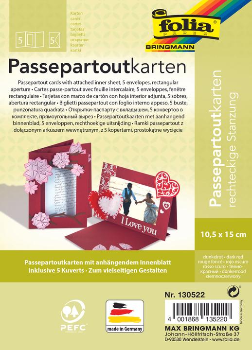Immagine prodotto Folia Passepartout 220g/m², punzonatura rettangolare (5 pz.)