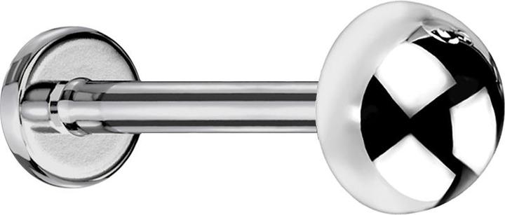 Image du produit Star Piercing Micro Labret femelle argent dôme (sans laiton, Titane G23)