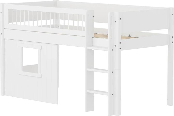 Immagine prodotto Flexa Letto bianco a mezza altezza con frontali di casa (90 x 200 cm)