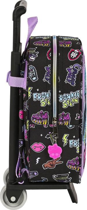 Produktbild Monster High Schulrucksack mit Rädern Creep Schwarz 22 x 27 x 10 cm